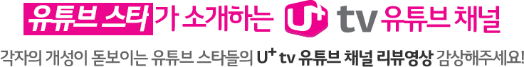 유튜브 스타가 소개하는 유튜브 채널 하나씩 공개되는 유튜브채널 리뷰영상 감상해주세요.